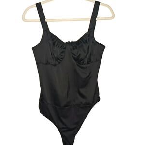 INTEMPO Black Bodysuit, Ruched Bustier NWT (Retails $45) - 8